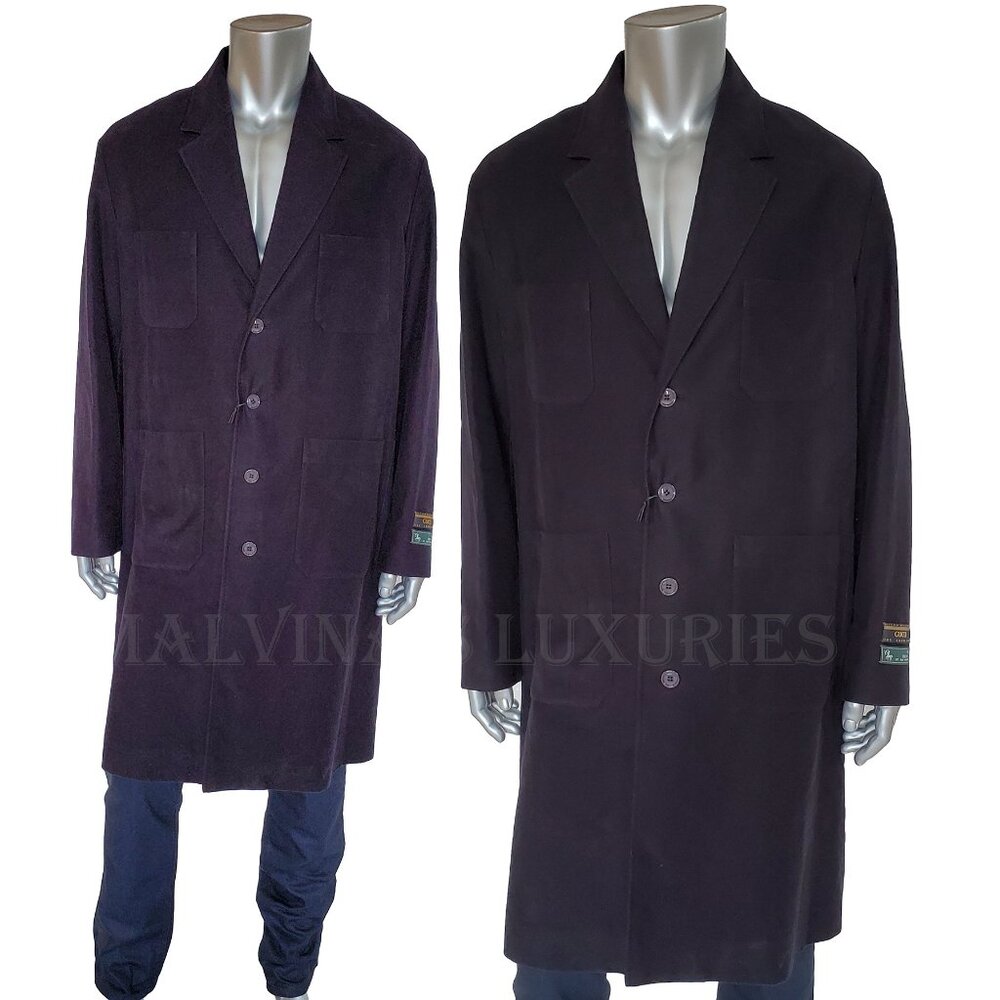 GUCCI COAT MENS DARK BLUE COTTON LONG JACKET SINE AMORE NAHIL